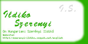 ildiko szerenyi business card