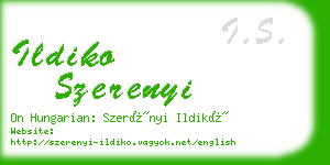 ildiko szerenyi business card